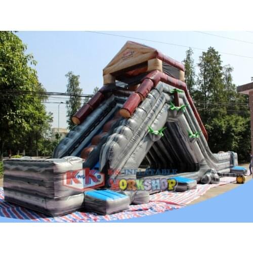 Childrens fun city Wild Rapids Double Lane Slides Inflatable Dry/Water Slide