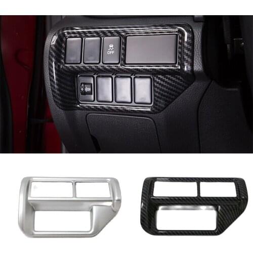 ABS Matte/Carbon Fiber For Mitsubishi Eclipse Cross 2017 2018 Car left middle control button decoration Cover Trim Accessories