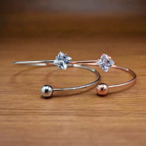 Fahsion Crystal Open Cuff Bracelets for Women Gold Silver Color Bangle Pulseras Mujer Jewelry