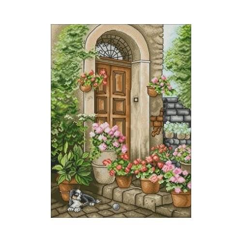 Alisena 1264 Summer Needlework,For Embroidery,DIY 14CT Unprinted Arts Cross stitch kits Set Cross-Stitching Home Decor
