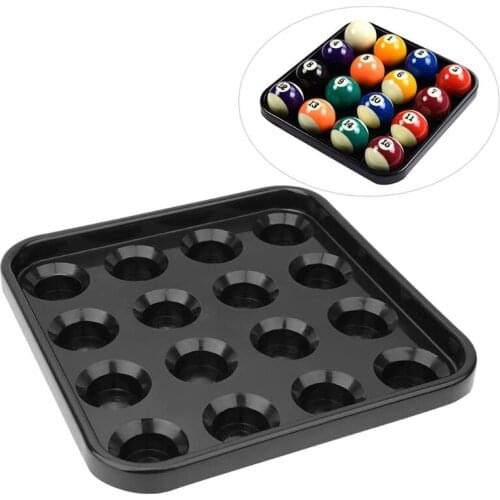 H4GF Multicolor Color Plastic Billiard Ball Set 16 Balls Storage Tray Holds Pool Accessories for Billiards Parlor