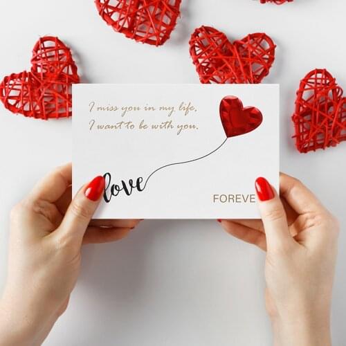 Valentines Day Greeting Card Hold You In The Palm Of Your Hand Personalized Handmade DIY Love Invitation With Envelope Postcard