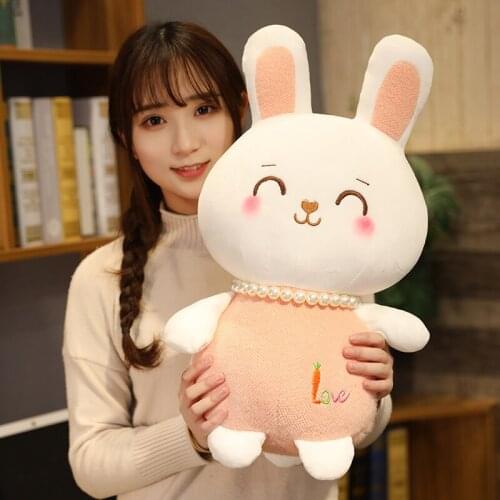 1pc 25-55CM Lovely Pearl Rabbit Plush Toys kawaii Stuffed Soft Standing Rabbits Dolls Cartoon Toys Children Baby Birthday Gift