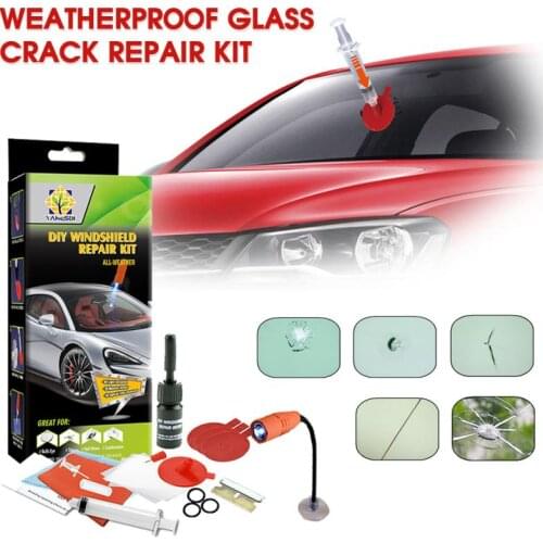 Professional Car Windshield Repair Kit Glass Windscreen Restore Glass Repair Kit Set UV Light DIY Glue For Car Glass Chip Crack