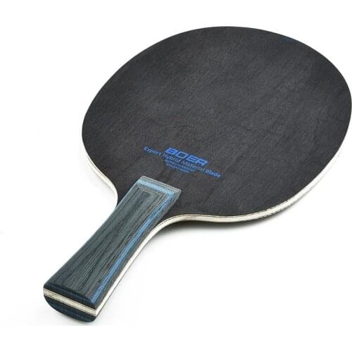 1pc BOER Ping Pong Racket Long Grip Light Weight Carbon Fiber & Aryl Group Fiber Table Tennis Blade 7-Ply Table Tennis Blades