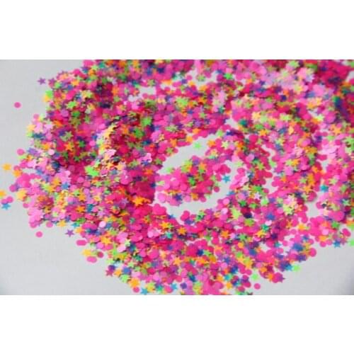 Mix Round Star Solvent Resistant Glitter Mix Matte Glitter Blend for Nail Polish Frankening Scrapbooking