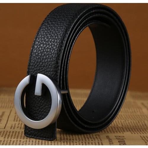 Mens Belt Leisure Lychee Grain Leather Belt Fashion Alloy Smooth G Buckle Belt Designer Belts Men High Quality Male Luxury Belt