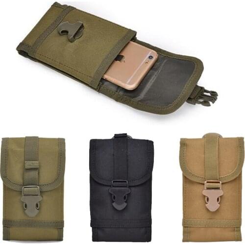 Tactical Military Buckle Molle Phone Case Cover Pouches Waist Belt Mini Hunting Bag Militar Equiment Flashlight Phone Tool Bags