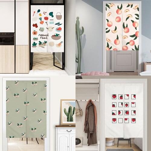 Japanese Door Curtain Kitchen Bedroom Half Panel Curtain Partition Curtain Doorway Hanging Curtain Decor Blackout Curtain