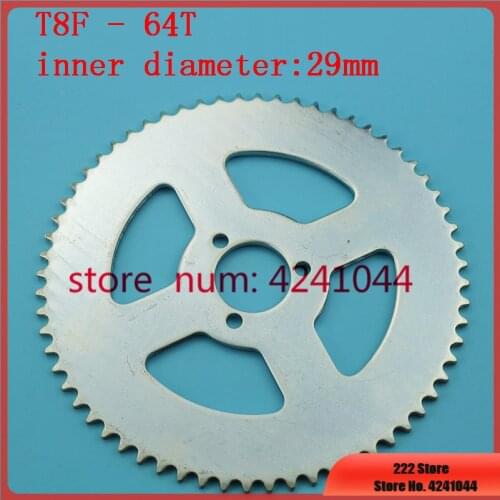 T8F 64T tooth 29mm Rear Sprocket For 47cc 49cc Gas Petrol Electric Start Minimoto Scooters Mini Bikes Pocket Bike Mini Quad ATV