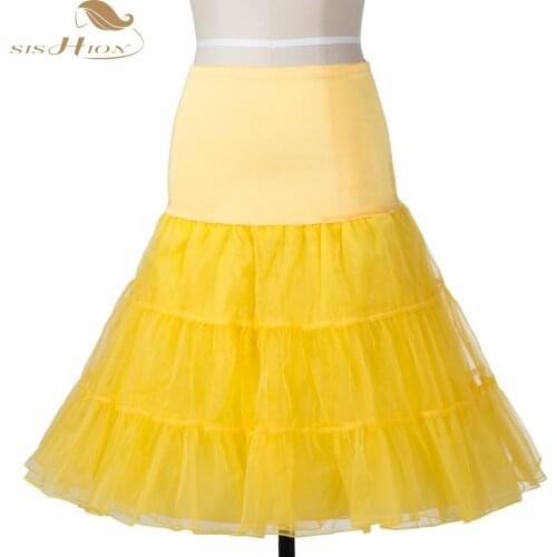 Plus Size Tutu Skirt Underskirt Ball Gown Tulle Sexy Petticoat Fluffy High Waist Black White Rockabilly 50s Swing Vintage Skirt