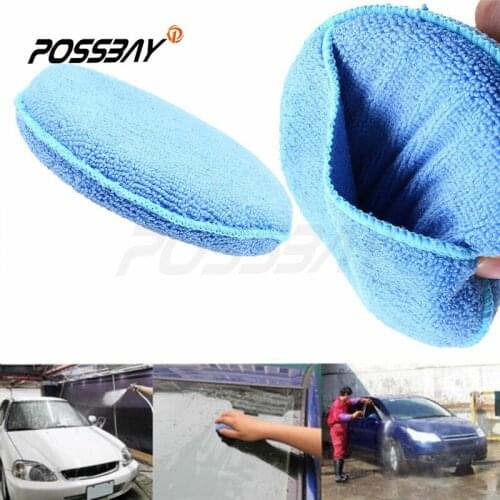 1PCS/5PCS Car Washer Microfiber Wax Applicator Polishing Sponges Pads Blue Round Sponges Motorcycles Bike Car Clearing Tools
