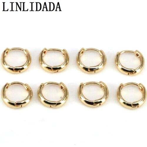 10Pairs Hot Trend Earrings Round Circle Earrings For Women Jewelry Making Accessory Gold Hoop Earrings Simple Charm