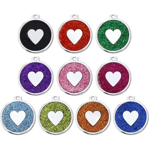 10pcs Blink Heart Cat Dog/Bear Paw Prints fit Rotating Key Chain Key Rings bag Jewelry DIY Making with Hole