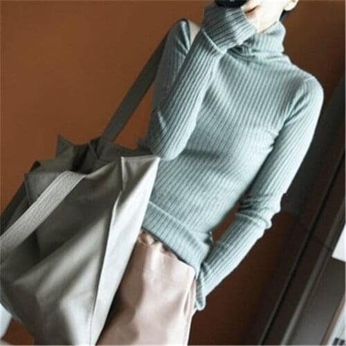 100%cashmere turtleneck knit women fashion solid slim pullover sweater S-L retail wholesale