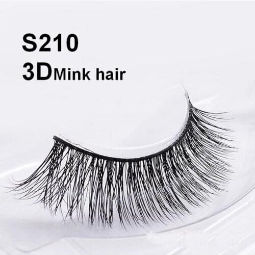 3D Mink Eyelash Real Mink Handmade Crossing Lashes Individual Strip Thick Lash Fake Eyelashes S210