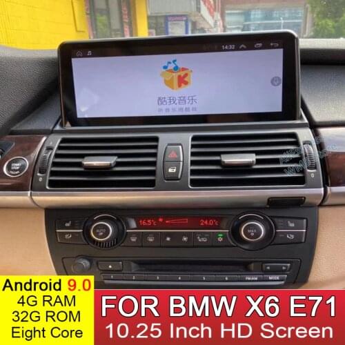 Android 9.0 8 Core 4+32GB Stereo Radio For BMW X6 E71 2006~2013 Car Multimedia Player GPS Navigastion carplay with CIC System