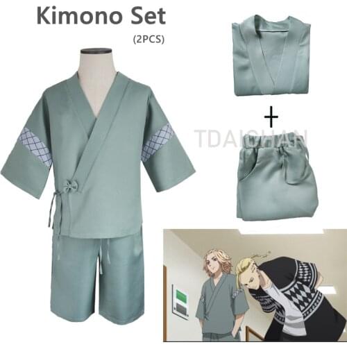 Anime Tokyo Revengers Mikey Sano Manjiro Ken Ryuguji Cosplay Costume Kimono Haori Japanese Halloween Party Suit Summer Japanese