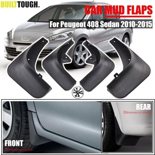 Car Mud Flaps For Peugeot 408 Sedan 2010-2015 Mudflaps Splash Guards Mud Flap Mudguard Fender 2011 2012 2013 2014 Front Rear