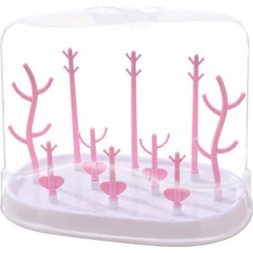 Baby Kids Feeding Bottle Nipple Cup Drain Holder, Newborn Baby Milk Bottles Infant Feeding Tableware Cleaning Drying Rack