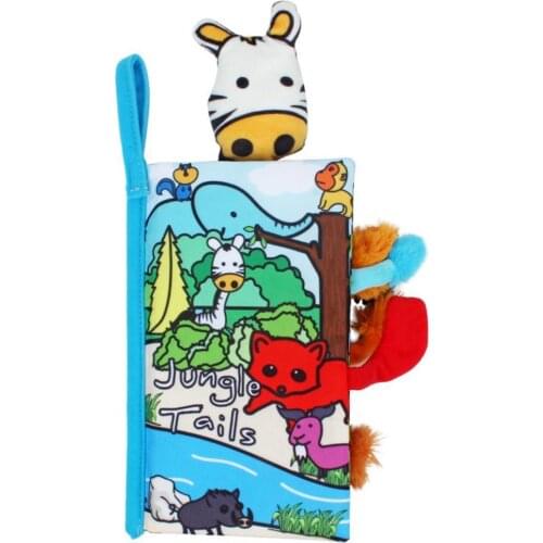 Baby Cloth Books Puzzle Cognitive Interactive Toy Feel Soft Animal Baby Cloth Book Kids Early Educational Toy