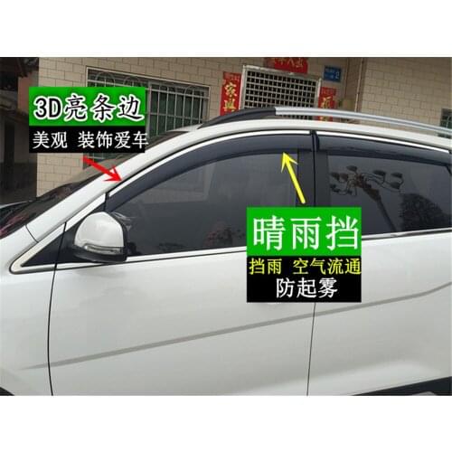 FOR Hyundai IX35 IX45 IX25 Tucson Rena Lang Lang Yuet led the Elantra injection rain visor rain eyebrowCar accessories