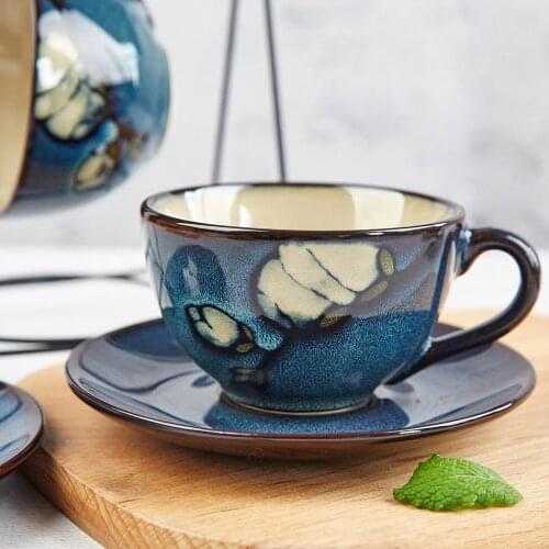 Magnolia Colorful Leaf Coffee Cup Hand-painted European and American Exquisite Daily Household Simple Fashion Creative Coffee Cu