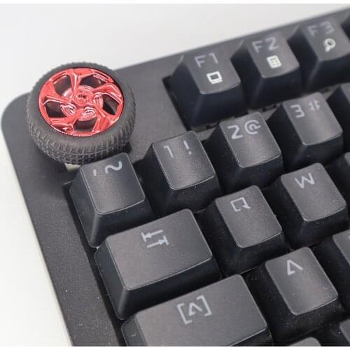 Tires Design Metal ESC Spin Keycap For Cherry Mx Gateron Kailh Box Switch Mechanical Keyboard Red Purple Backlit Wheels Key Caps