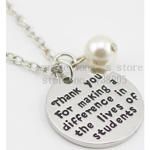 2015 new arrive Teachers Necklace Teacher Appreciation Gifts Nurse Retirement Gift for Principal Necklace Christmas Gift