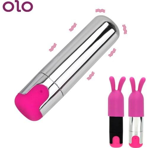 OLO Mini Bullet Vibrator G-spot Massager With Rabbit Cap Vagina Clitoris Stimulator Vibrators 10 Speeds Adult Sex Toys for Women