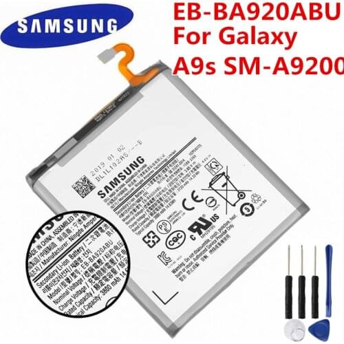 Original Samsung Battery EB-BA920ABU For Galaxy Samsung Galaxy A9s SM-A9200 A9200 2018 version A9 A920F 3800mAh