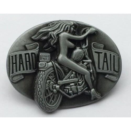 Oval Silver HARD TAIL belt buckle with Metal cowboy belt head for 4 cm width belt woman man jeans accessories