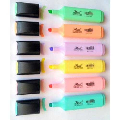 Pastel Color Highlighter Marking Pen 6 S Set