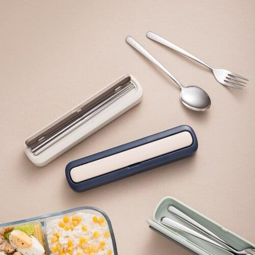 Portable Utensils Travel Camping Cutlery Set Stainless Steel Chopstick Fork Spoon Reusable Flatware Set