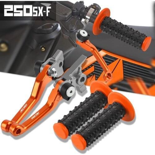 Motocross Hand Grips Handlebar Dirt Bike Brake Clutch Levers FOR 250SXF 250 SX-F 250SX-F 2007 2008 2009 2010 2011 2012 2013