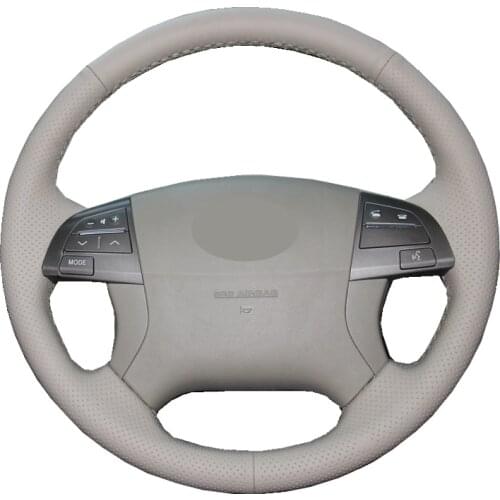 Hand Sewing Car Steering Wheel Wrap For Toyota Fortuner Hilux 2011-2015 Highlander Camry Isis Mark X Zio Premio Noah (Voxy)