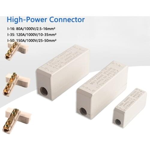 High Power Wire Cable Connector I-Type Quick Electrical Wiring ABS Junction Box Terminal Block 80A/1000V 120A/1000V 150A/1000V