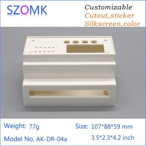 Szomk abs plastic case din enclosure instrument box (10 pcs) 107*88*59mm diy electronic box wall mounting plastic junction box