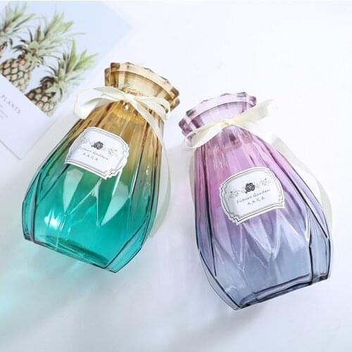 Terrarium Colorful Ins Wind Vase Tabletop Hydroponic Small Origami Glass Vases For Flowers For Wedding Decoration Home Decor