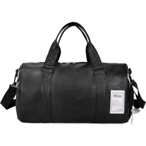 Men Weekend Outdoor Travel Bag Leather Waterproof Women Duffel Bag Large Capacity Couple Models Fitness Handbag Dropshipping