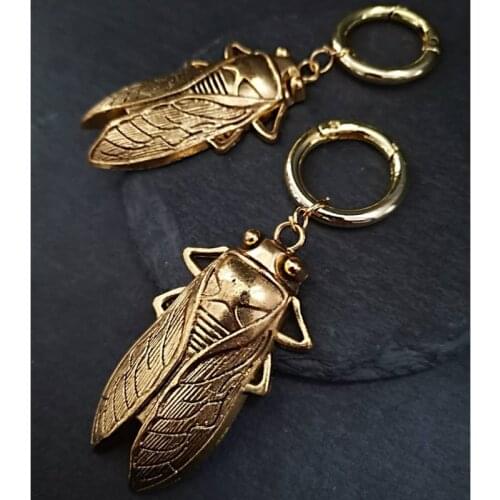 Cicada Hoop Hangers|Unisex Jewelry,Punk Jewelry, Punk Hangers,Steampunk insect Jewelry,Womens Fashion Earrings Pendant