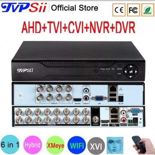 WIn10 Interface 5mp Surveillance Camera H.265+ Hi3531D Xmeye 8 Channel 4CH 8CH 16CH 6 in 1 WIFI Hybrid CVI TVi NVR AHD CCTV DVR