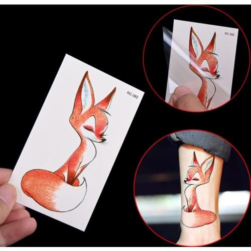 Waterproof Fox Sexy Harajuku Temporary Tattoo Body Art Fake Flash Tattoo Stickers
