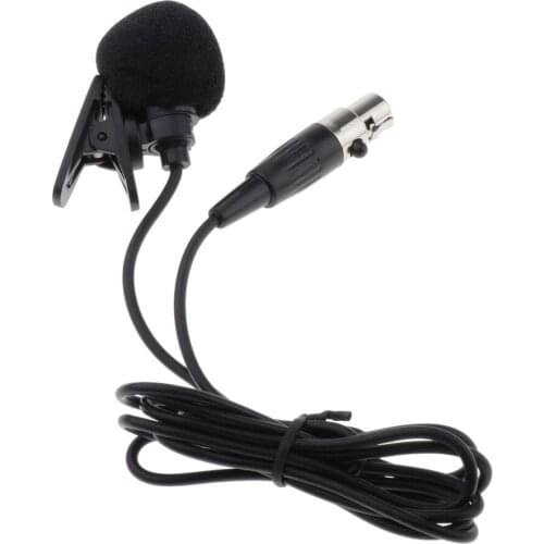 XLR 3 Pin Microphone Condenser Tie Clip For Wireless BodyPack Transmitter