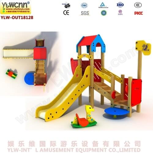 YLW Restaurant PE Plate playground KIDS amusement outdoor/indoor play structure YLW-OUT18128