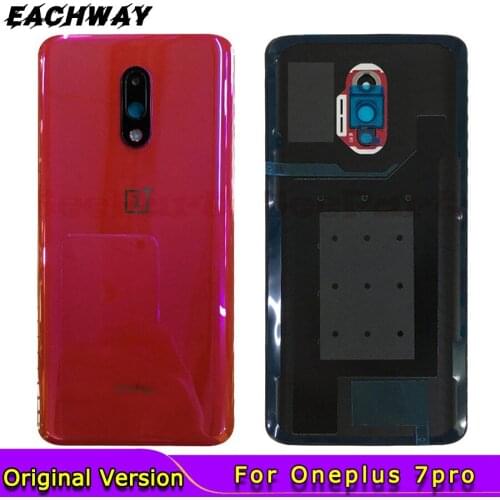 Original For OnePlus 7 Back Battery Cover Door Rear Glass For Oneplus 7 Pro Battery Cover 1+7 Housing Case With Camera Lens