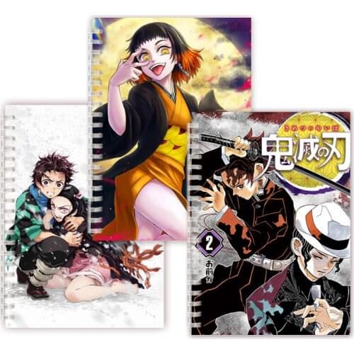 Demon Slayer Kimetsu No Yaiba - Spiral Notebook Writing Pad Note Book Cover Poster Japan Animation Comic Kamado Tanjirou Nezuko