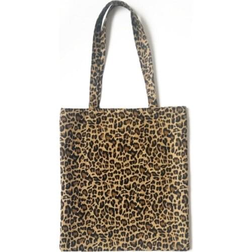 Women Canvas Shoulder Bag Messenger Girls Leopard Print Hobo Purse Satchel Tote Handbag