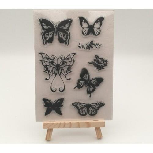1sheet butterfly transparent stencil for DIY Scrapbooking Card Making/Kids Christmas Fun Decoration Supplies