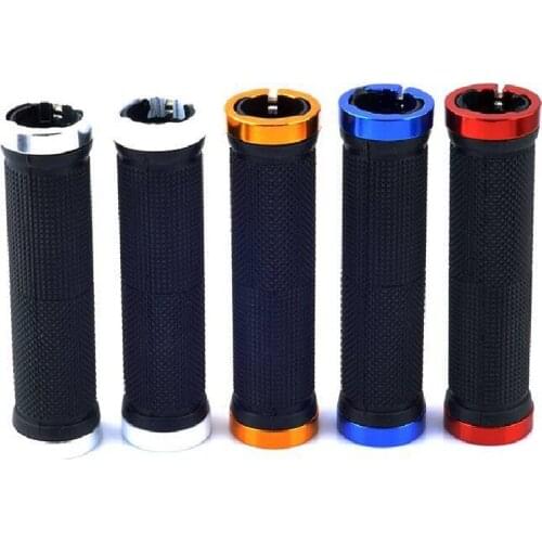 1 pair bicycle handlebars anti-skid rubber grip road mountain bike handle grip handlebar grips MTB BMX cycling bilateral locked
